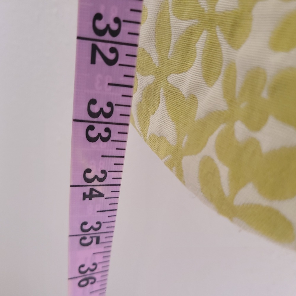 Nine West Sz M Lime Green Yellow Spring Floral Pea Coat Jacket Tailored Retro - Picture 10 of 11